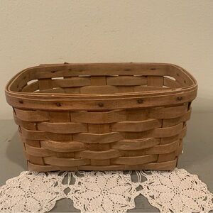 VTG 1985 Longaberger 9X5 Rectangle Woven Hanging Basket